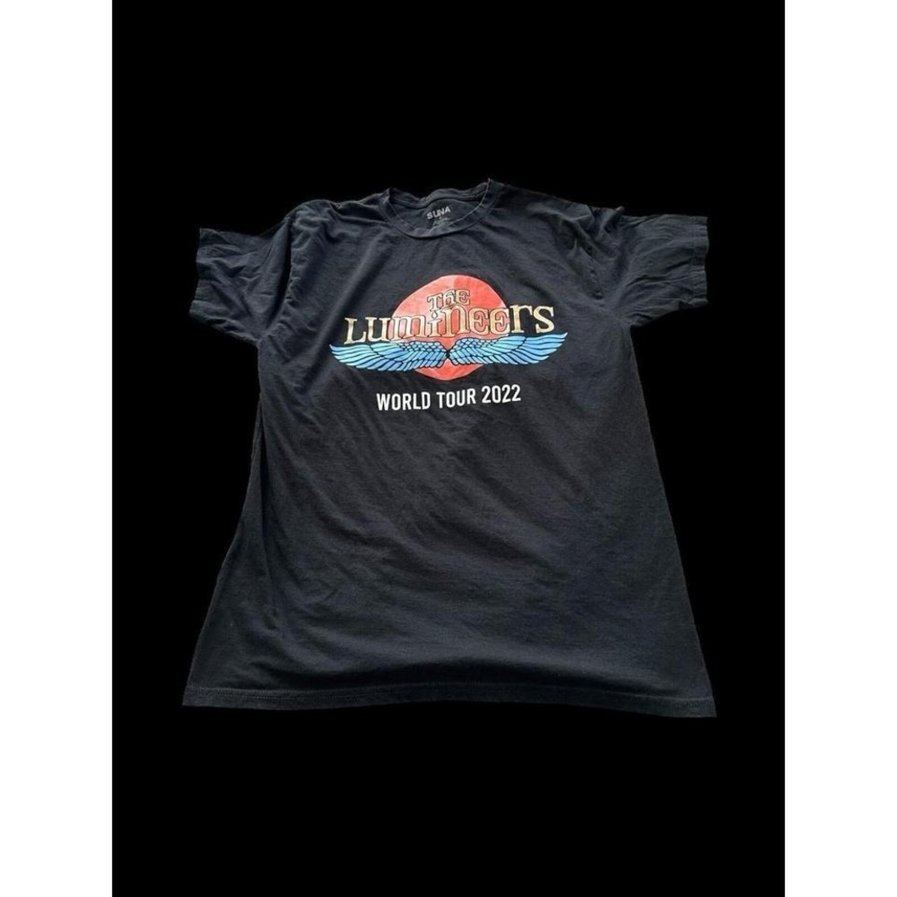The Lumineers Bright Side World Tour 2022 T-Shirt Sz Medium Black